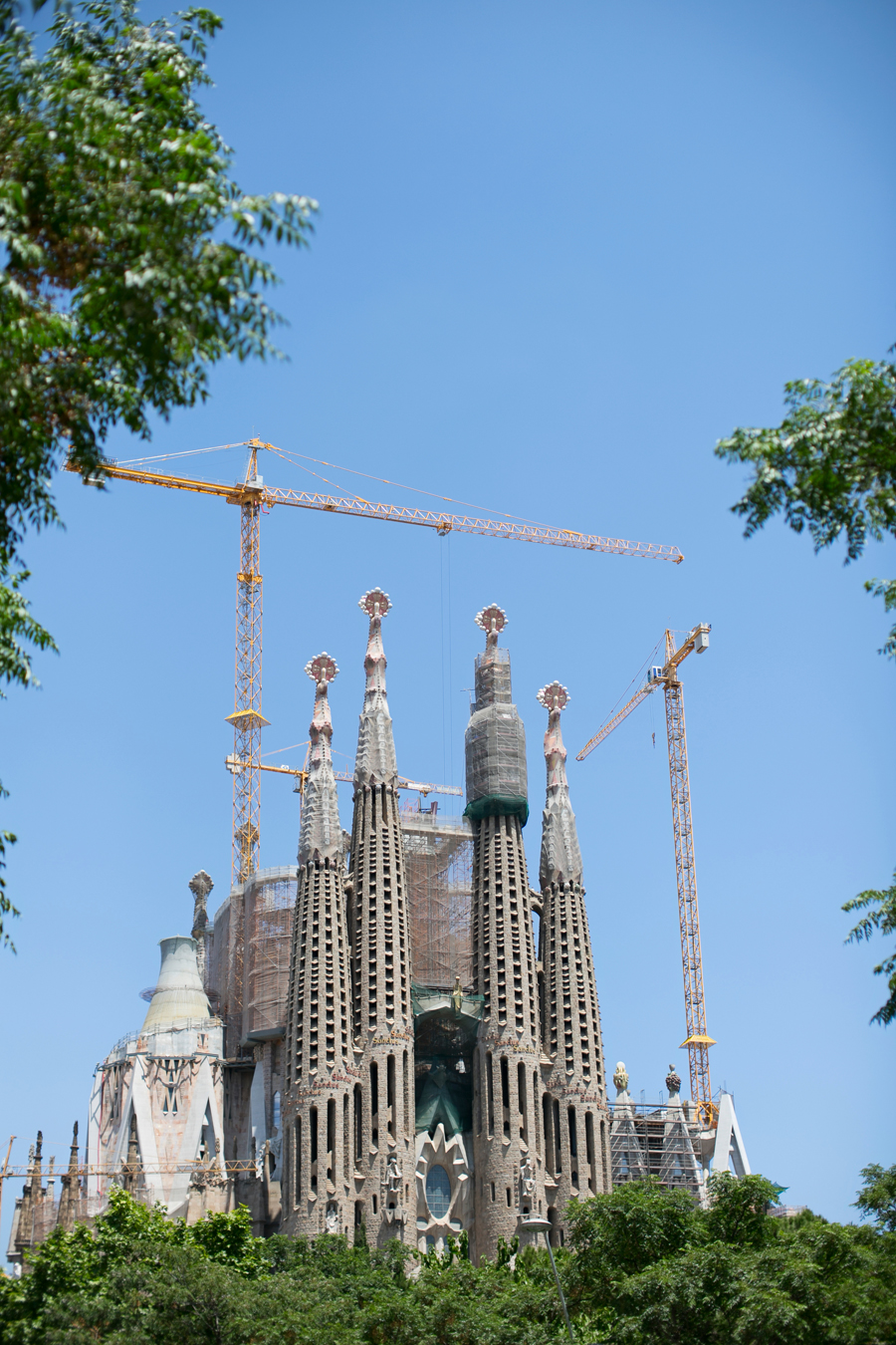 La Sagrada Familia in Barcelona Spain Under Construction La Sagrada Familia in Barcelona Spain Under Construction