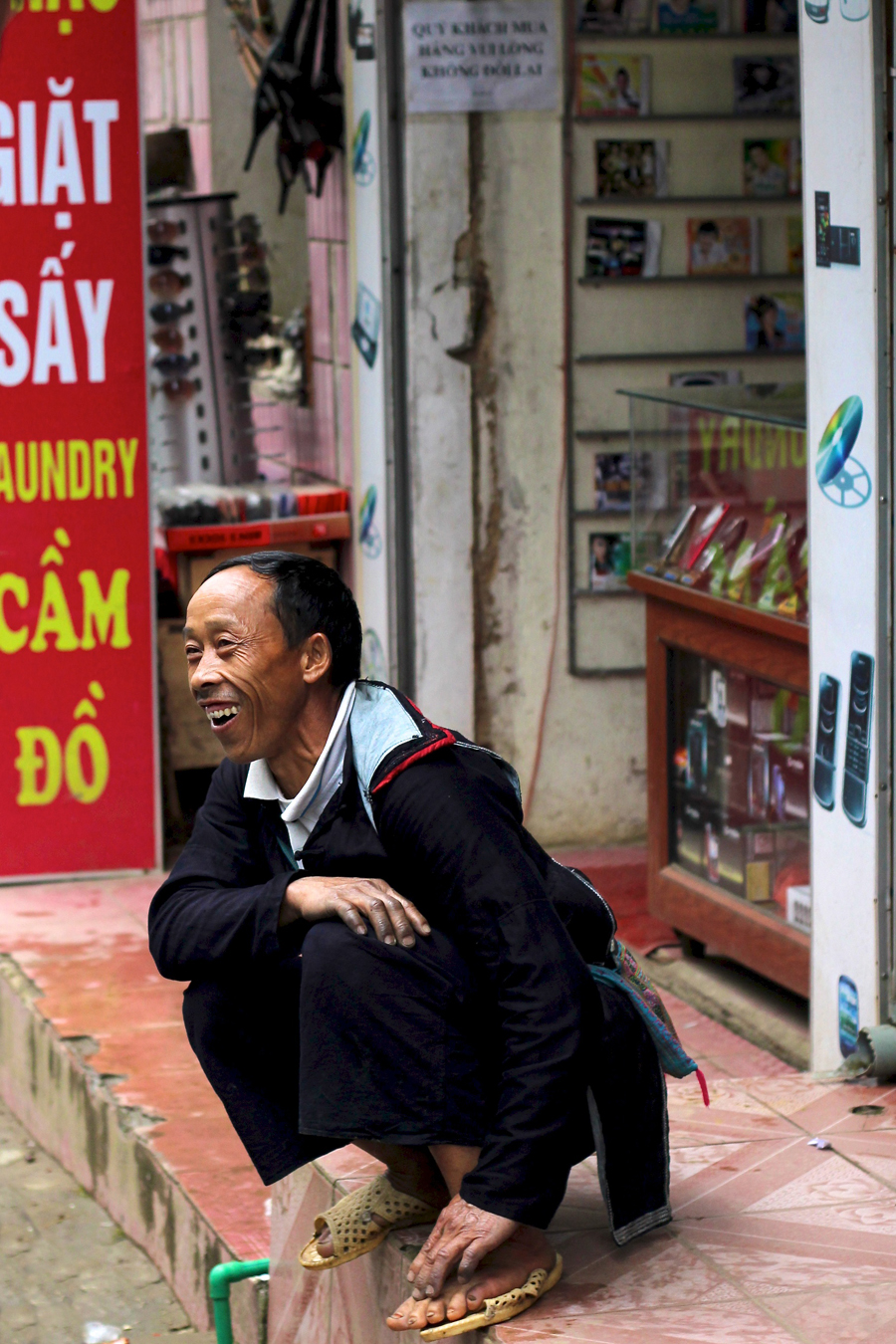 Laughing Man in Sapa Vietnam