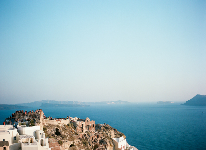 Overlooking Oia Santorini at Dusk