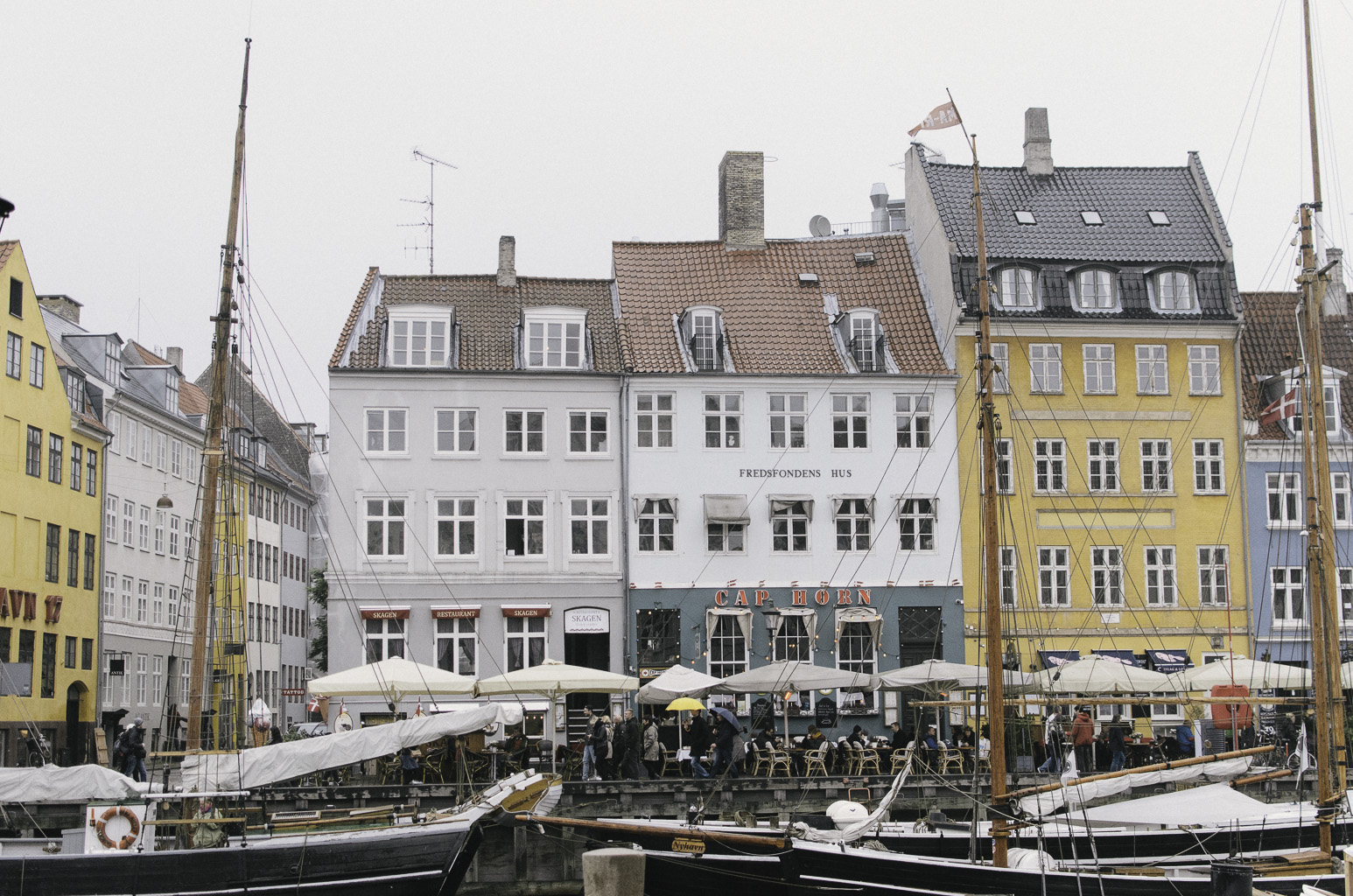 Boats in the Nyhavn of Copenhagen