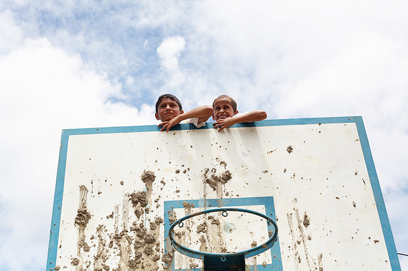 Boys on the Playground at the Casa Hogar De Jesus Orphanage