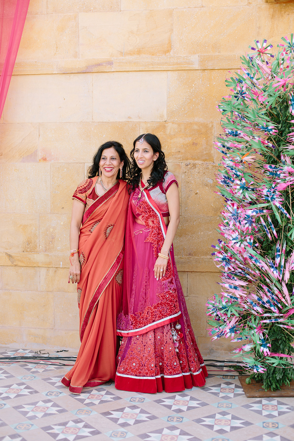 Bride and Mother at Suryagarh Palace in India