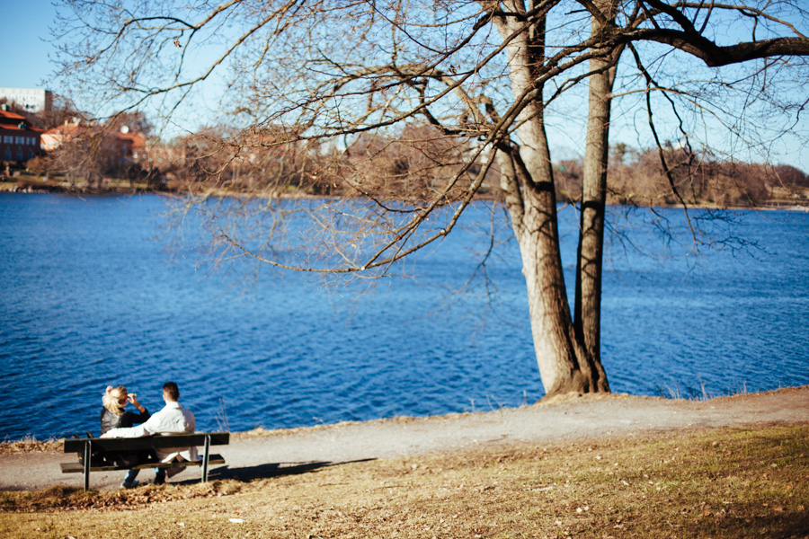 Couple on a Bench in Stockholm Sweden Couple on a Bench in Stockholm Sweden