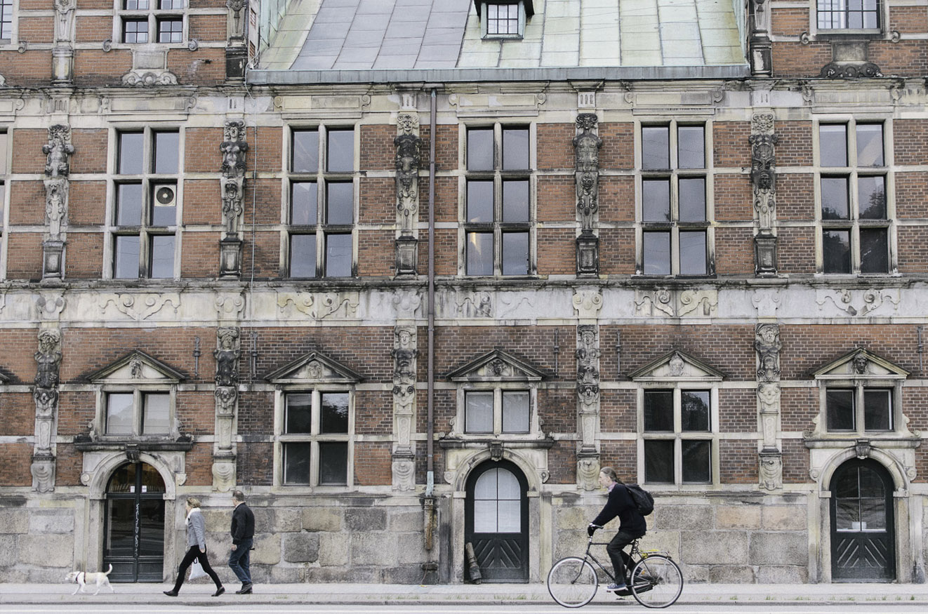 Cyclist in Copenhagen Denmark