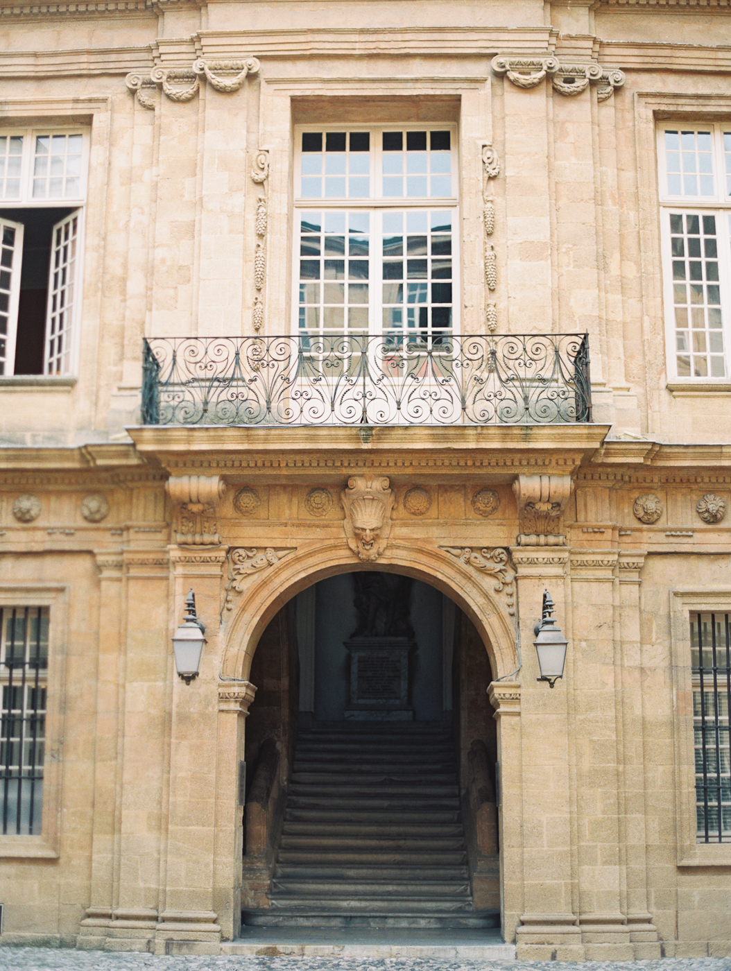 Entry Steps and Iron Balcony in Aix en Provence