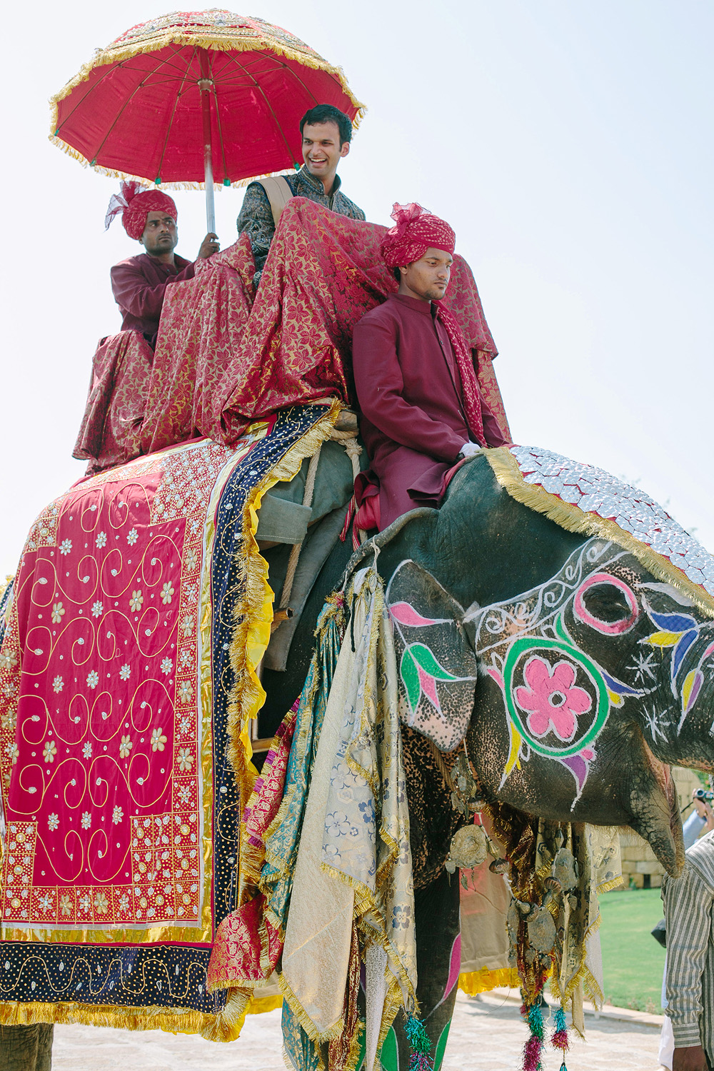 Groom on an Elephant at Suryagarh Palace in India