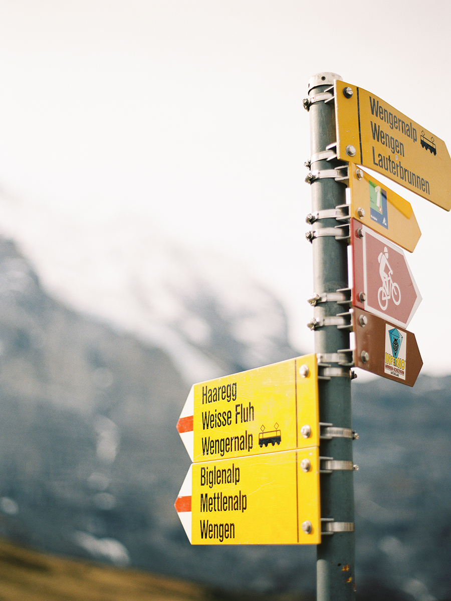 Road Signs in Lauterbrunnen Switzerland