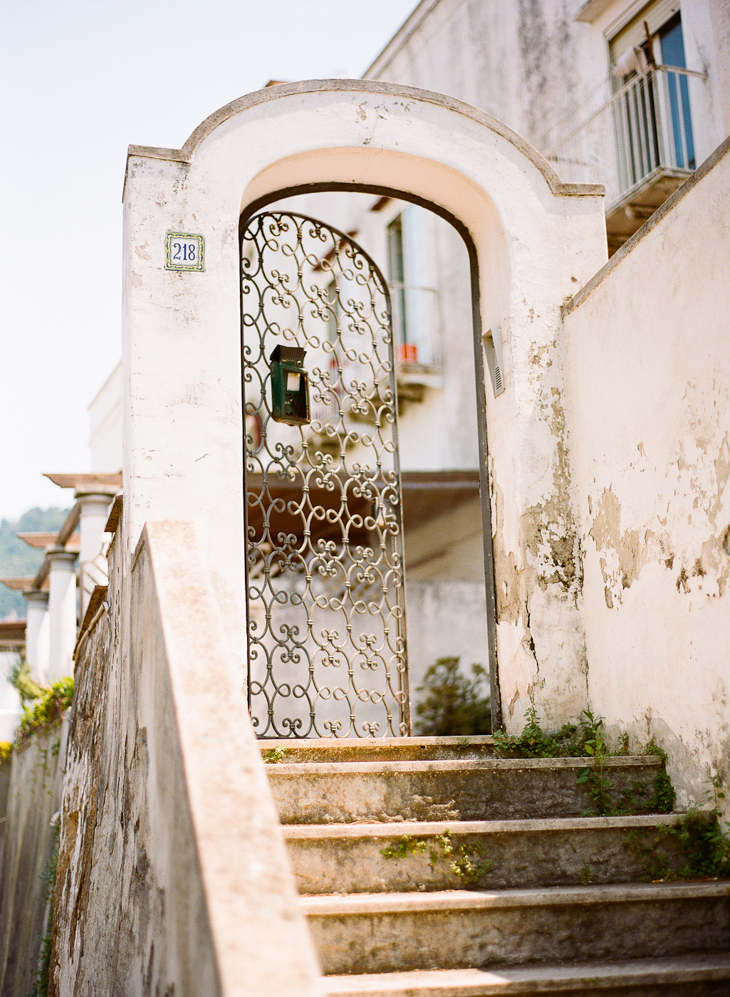 Stone Steps and an Iron Gate in Positano Italy