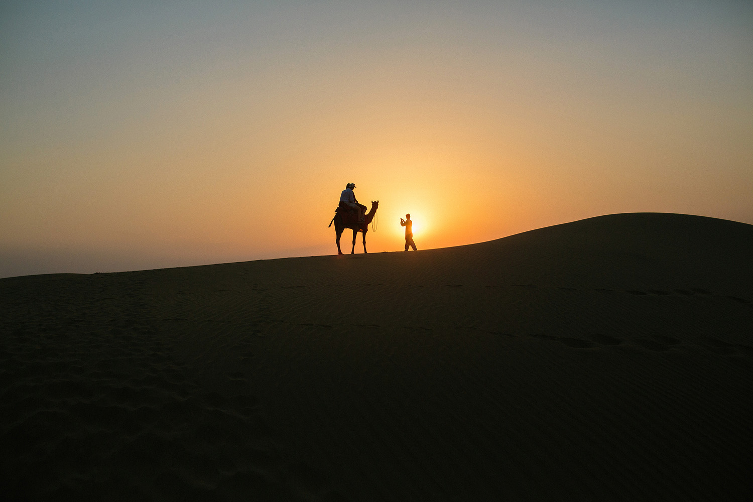 Sunset at Lalhmana Sand Dunes in India