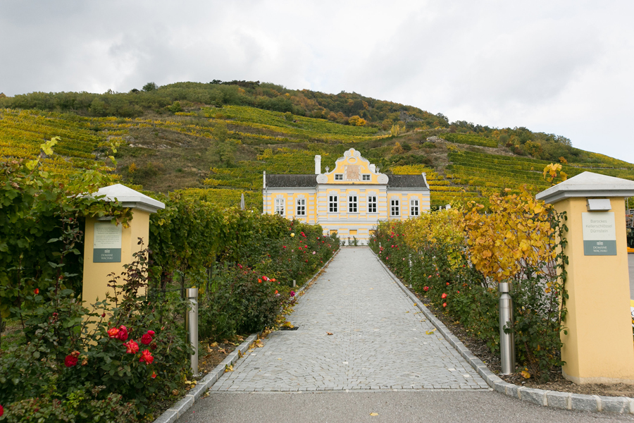Entrance to Domane Wachau Winery in Wachau Valley Austria Entrance to Domane Wachau Winery in Wachau Valley Austria