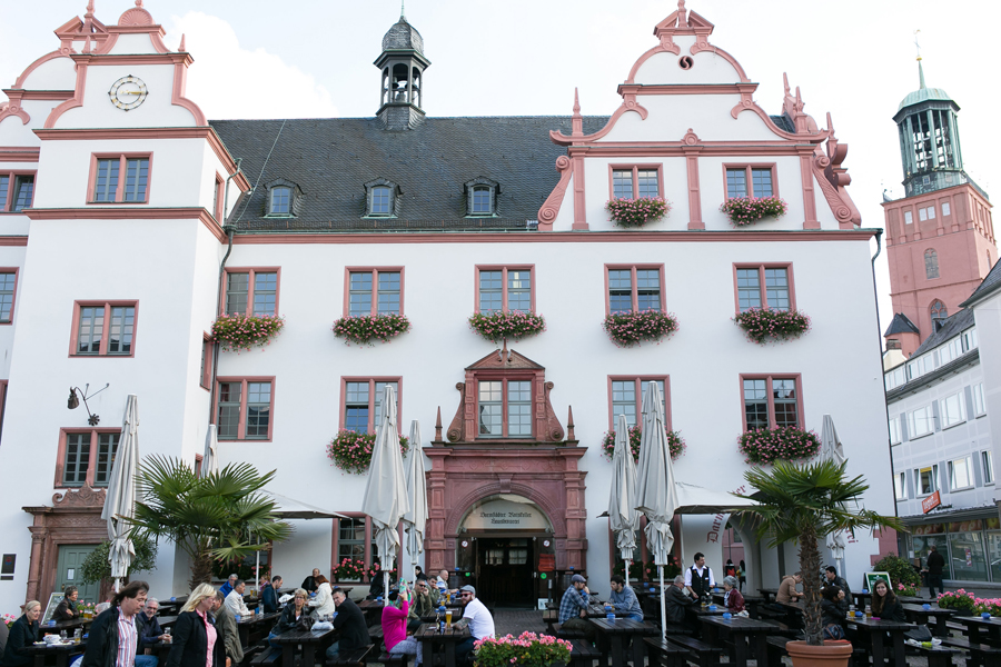 Outdoor Cafe at the Ratskeller in Darmstadt Germany