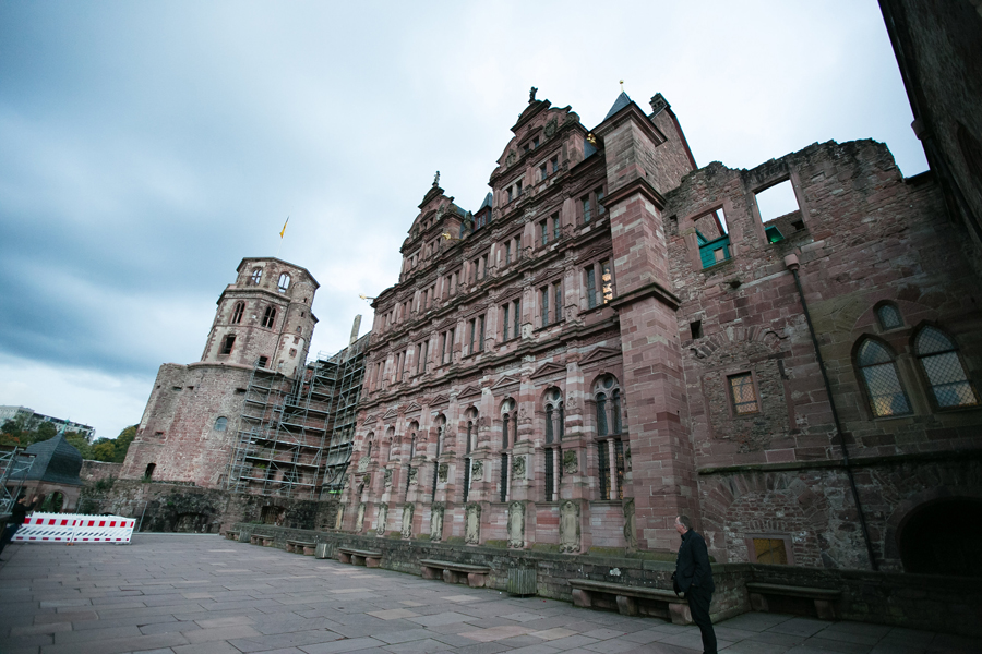Stone Facade at the Heidelberg Castle