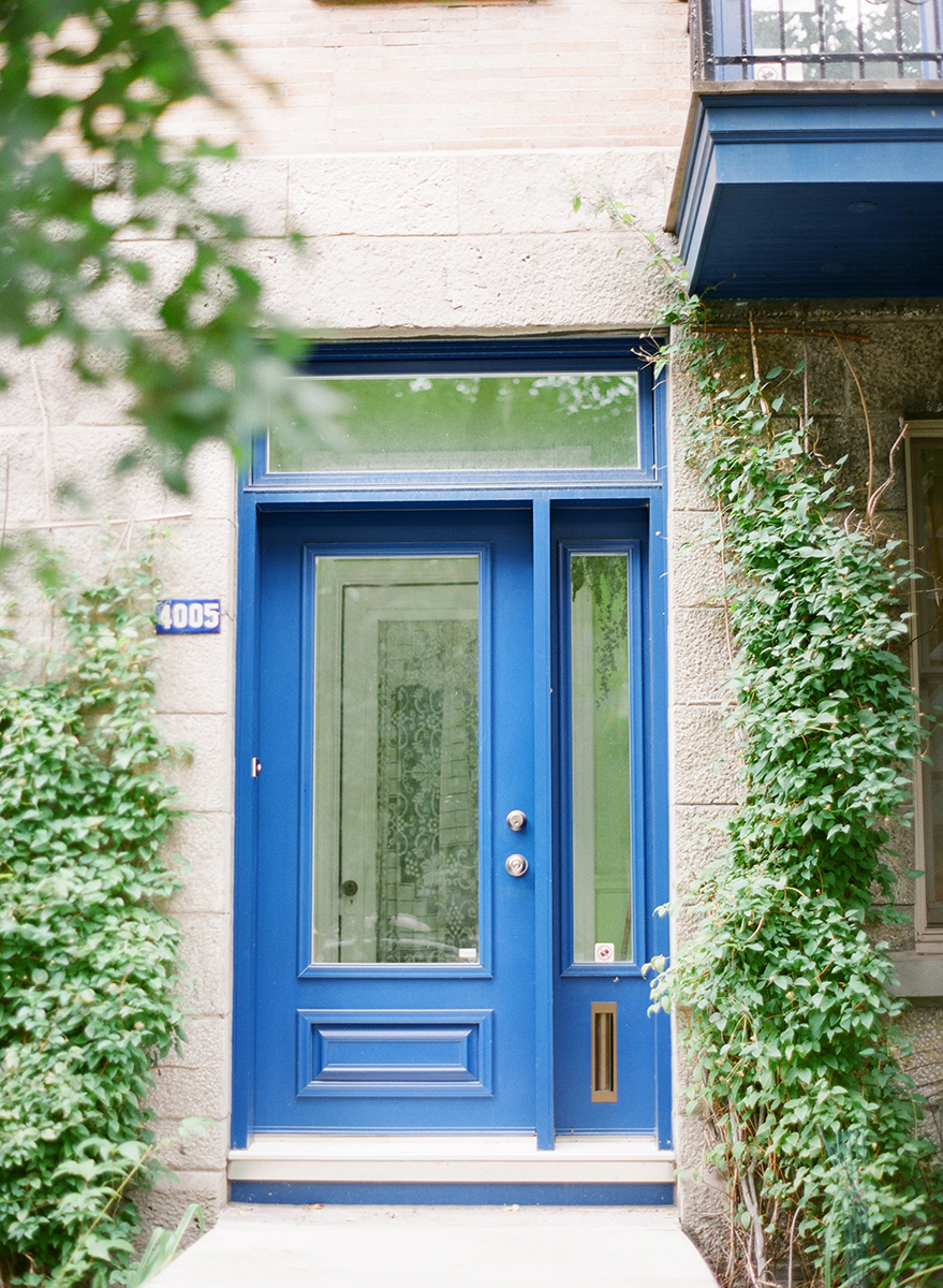 Blue Door in Montreal Canada