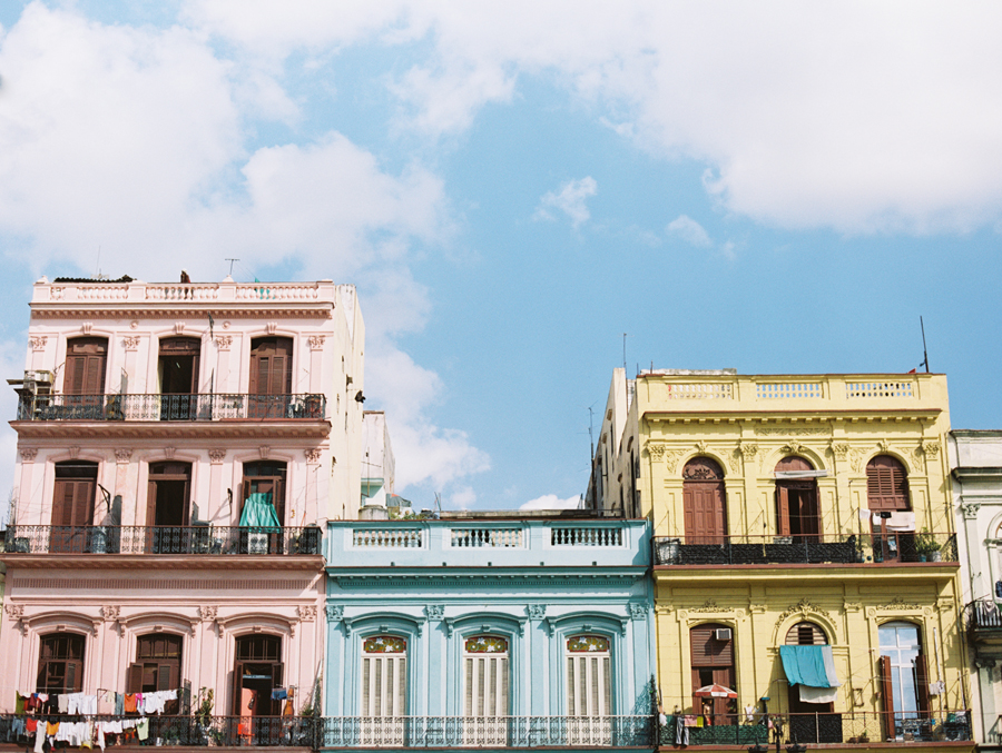 Bright Buildings in Havana Cuba