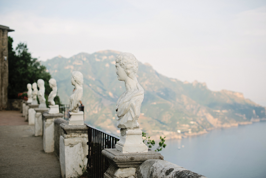 Busts Overlooking Villa Cimbrone in Ravello Italy