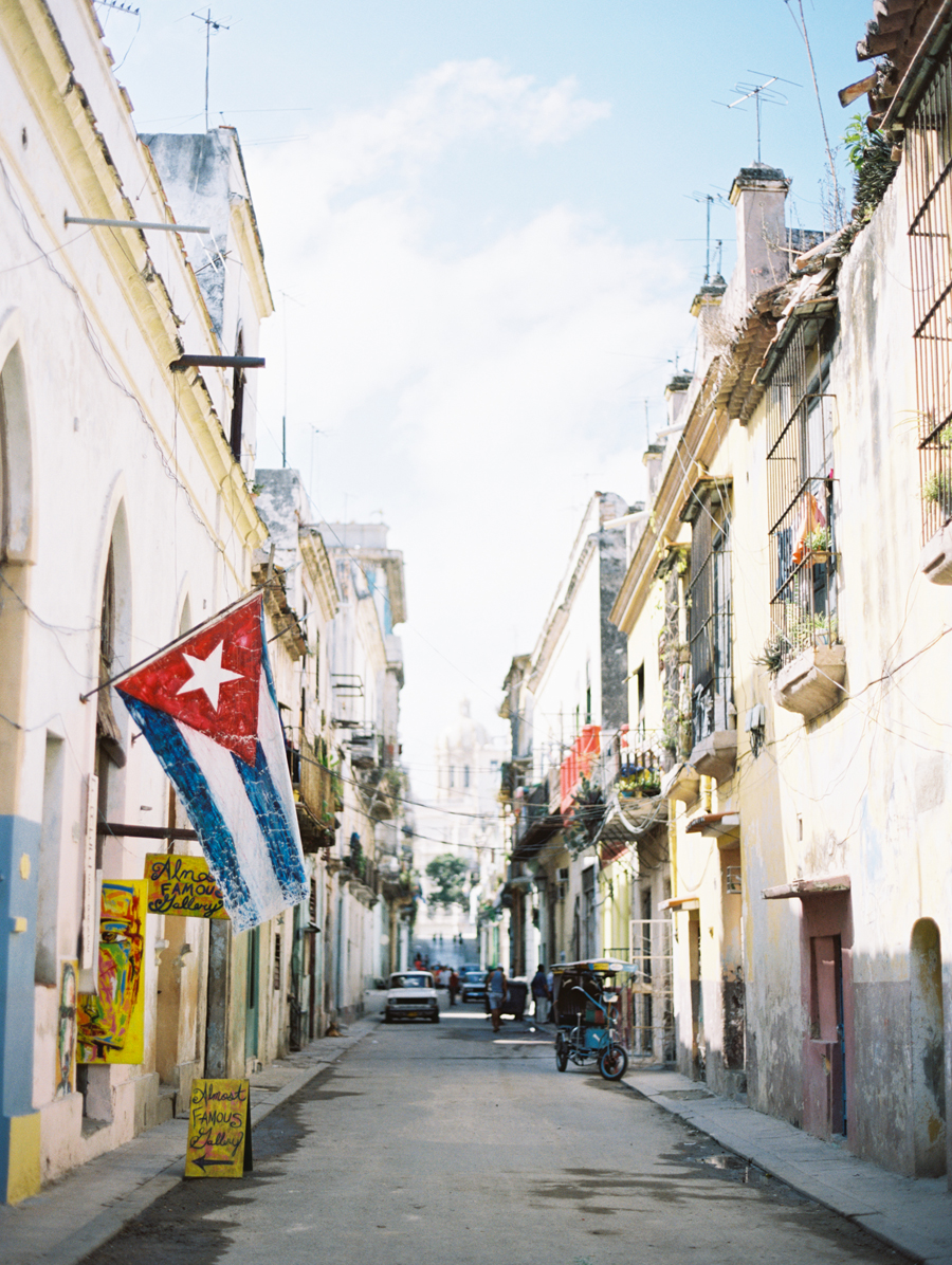 Cuban Flag on the Streets of Havana