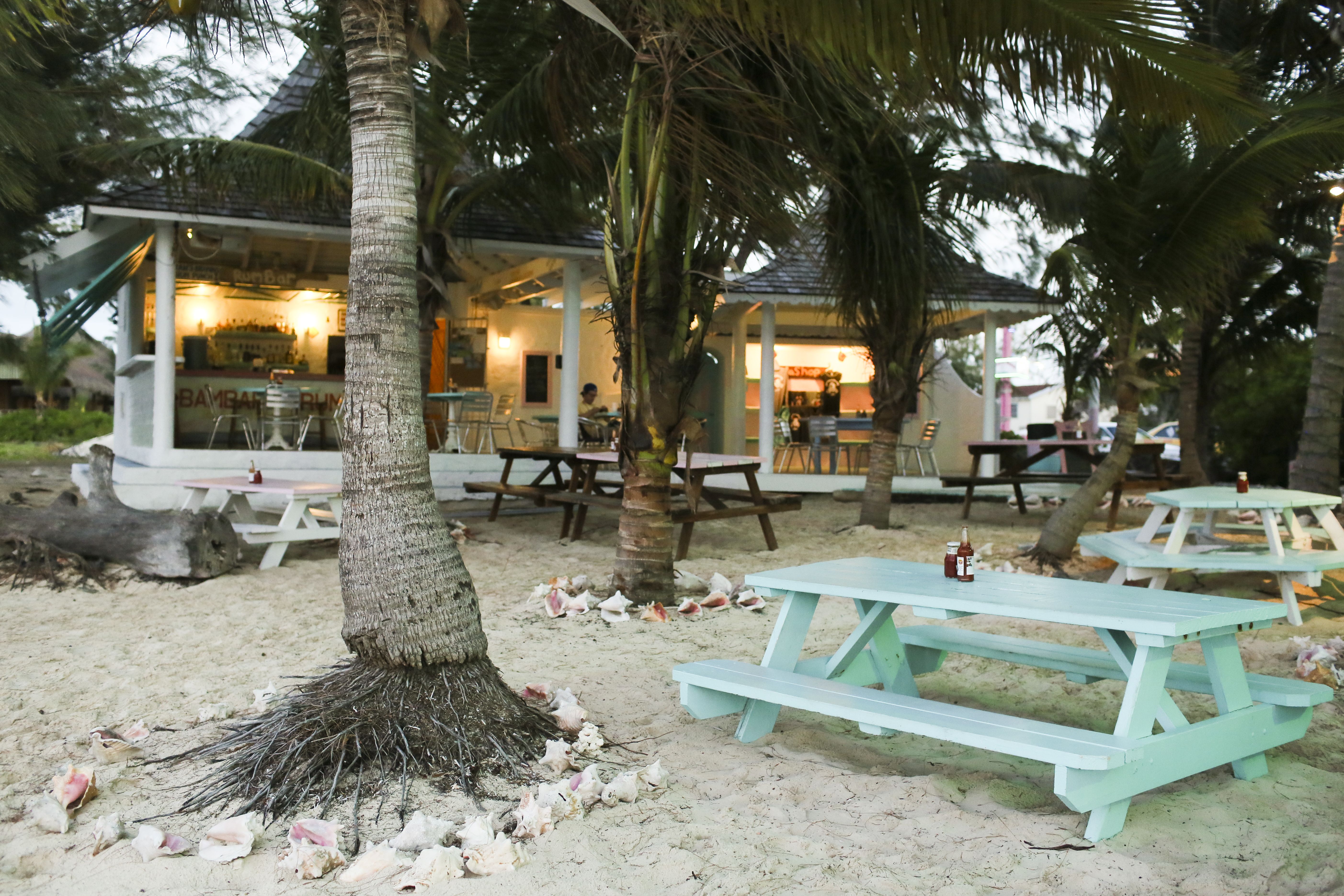 Picnic Tables at the Conch Shack in Providenciales