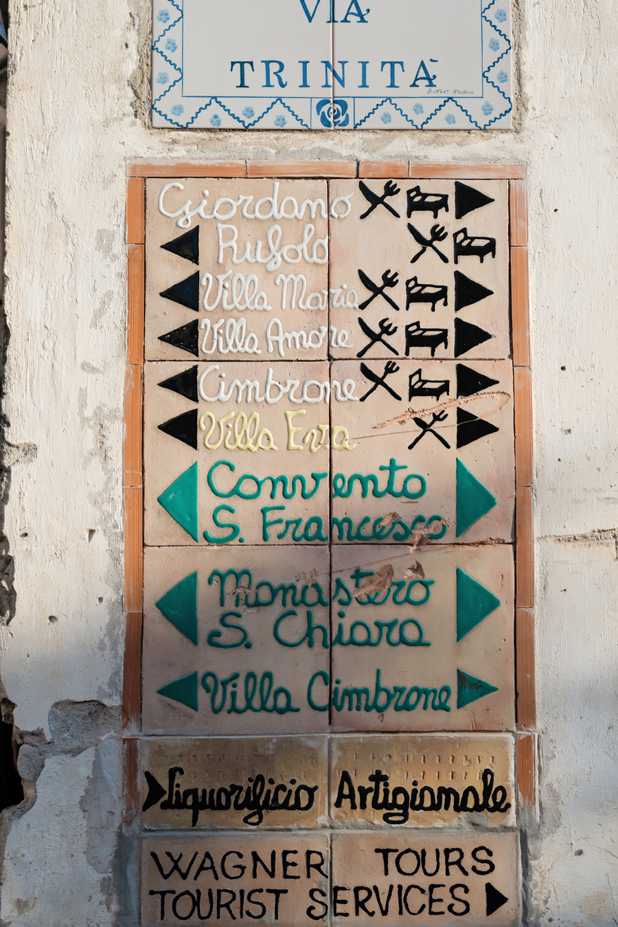 Street Sign in Ravello Italy