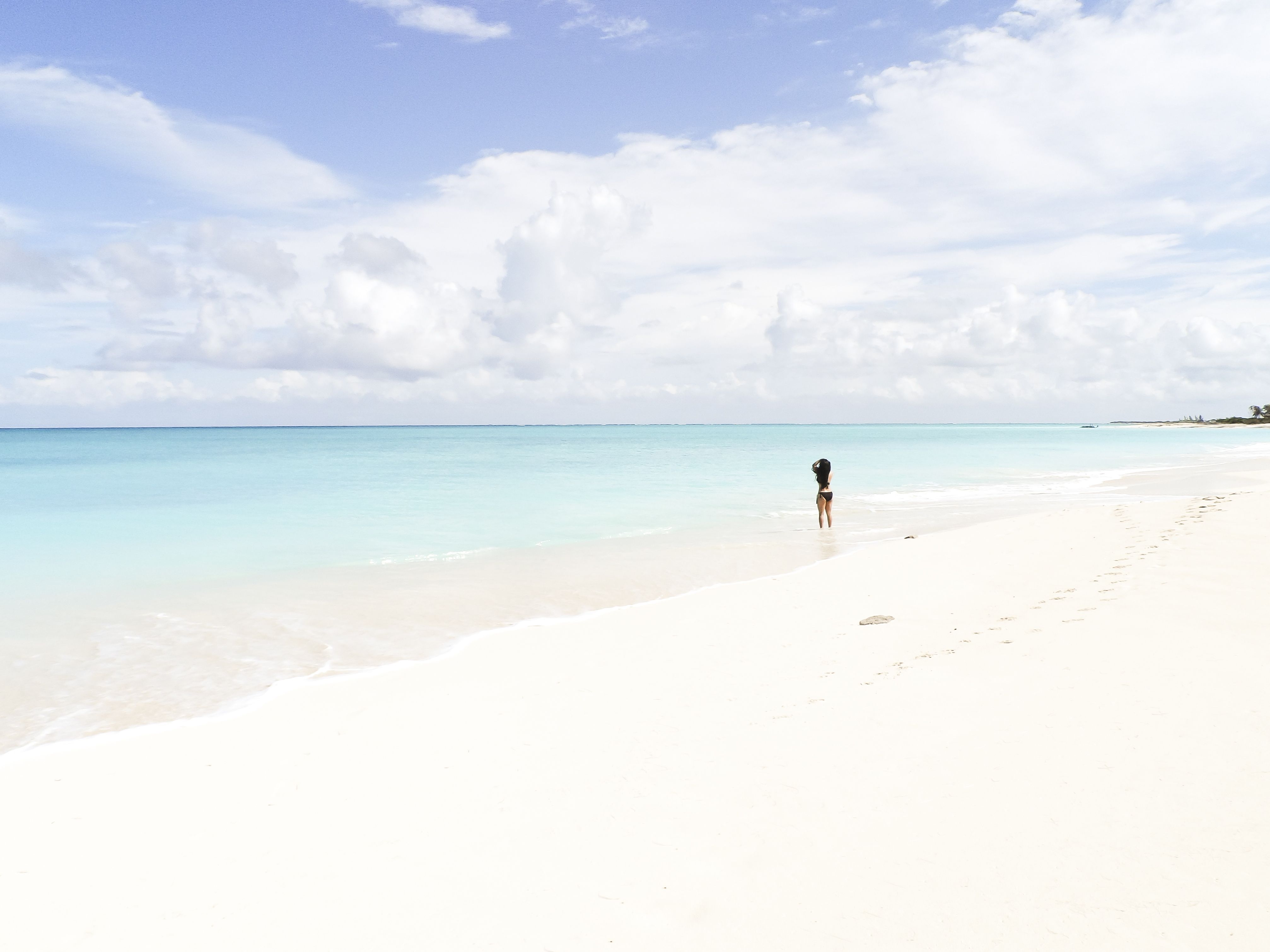 Woman on the Beach in Providenciales