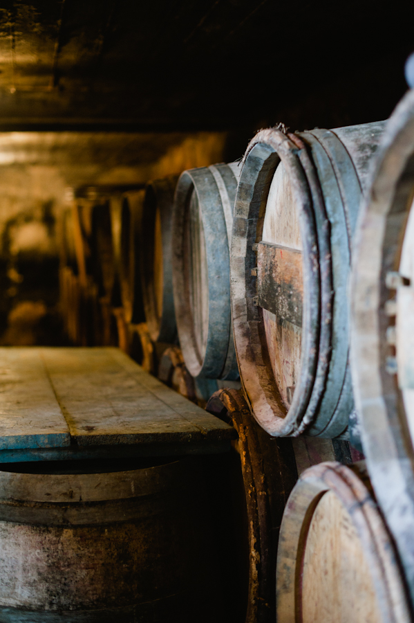 Wine Barrels at Domaine de Gouye in Rhone Valley France