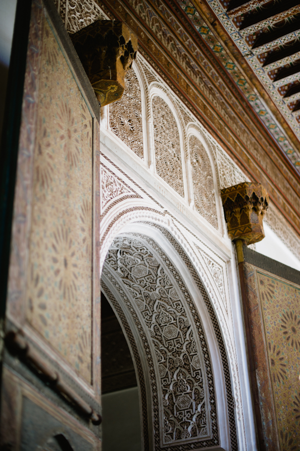 Intricate Details at the Bahia Palace in Morocco
