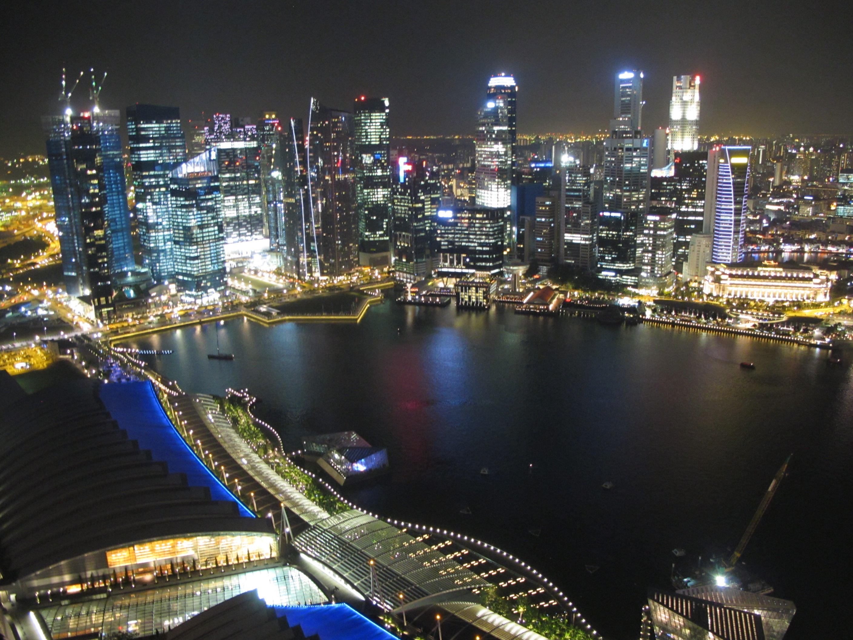 Overlooking Singapore at Night