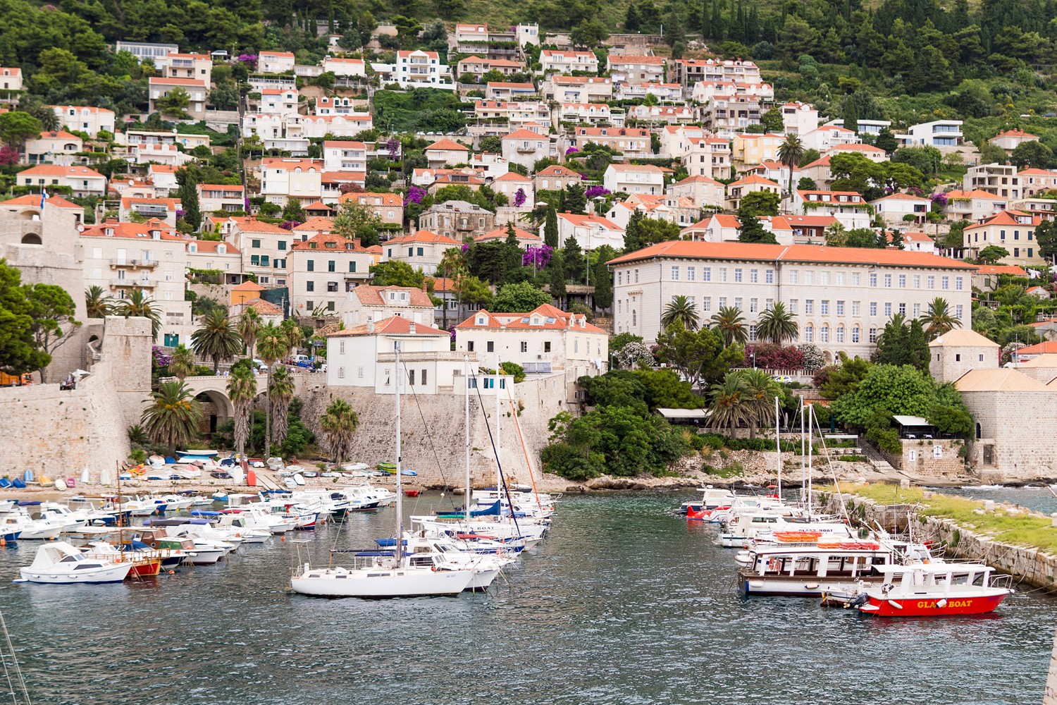 Boat Harbor in Dubrovnik Croatia