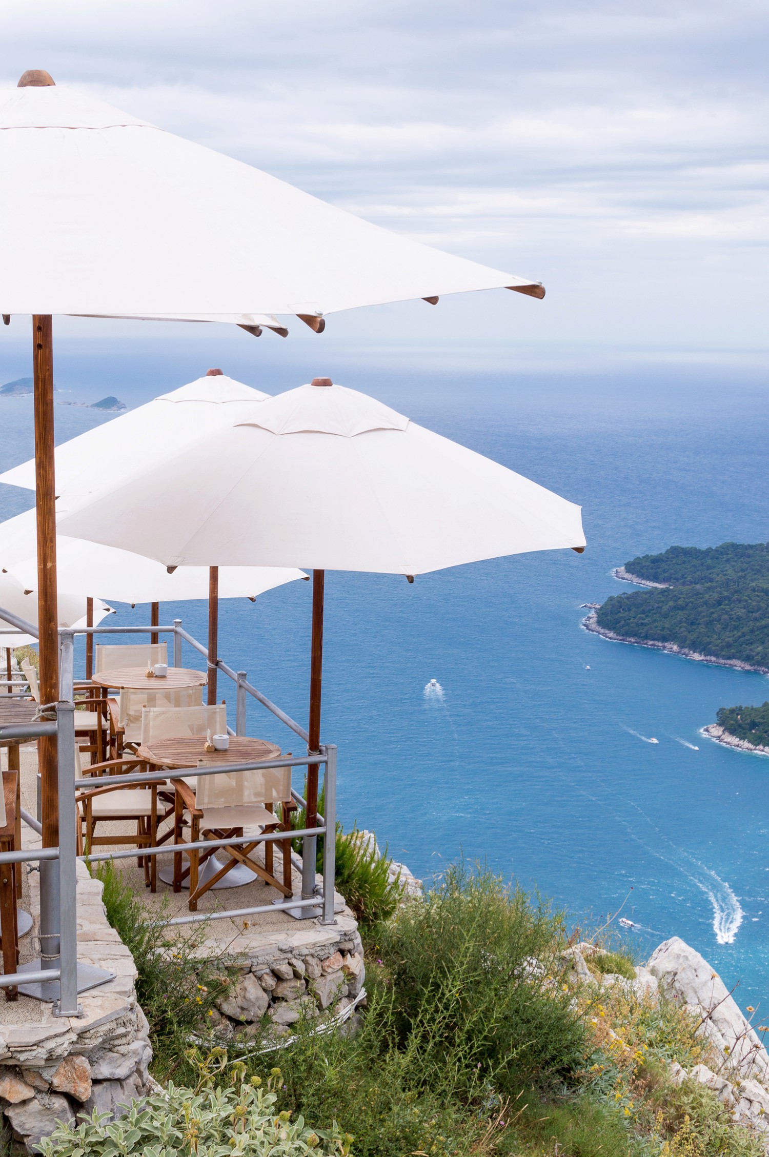 Cafe with a View in Dubrovnik Croatia Cafe with a View in Dubrovnik Croatia