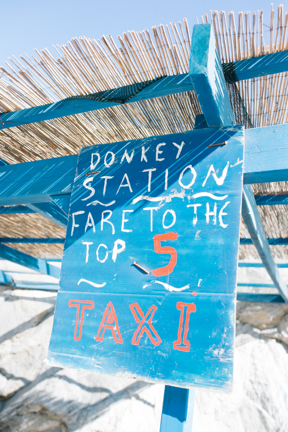 Donkey and Taxi Station in Kos Island Greece