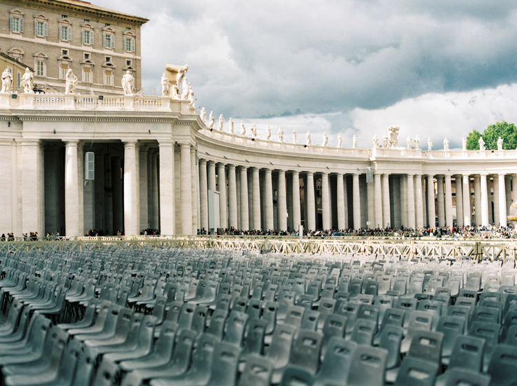 Empty Chairs in the Vatican City of Rome